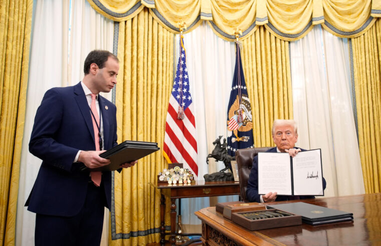 Meet Will Scharf, the Guy Who’s Been Handing Trump Binders of Executive Orders to Sign