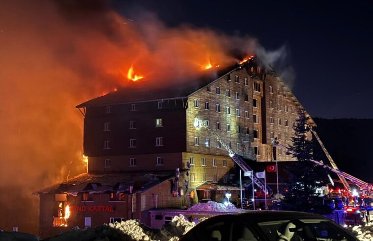 At least 66 people killed in a fire at a ski resort in northwest Turkey