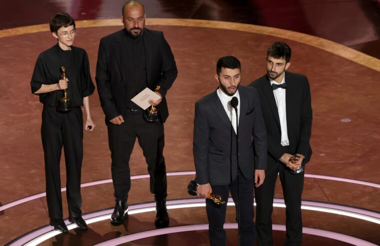 At Oscars, ‘No Other Land’ co-directors call for national rights for Palestinians